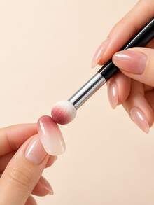 Kuas Spons Bulat untuk Seni Kuku, Gagang Hitam, Alat untuk Memadukan dan Menepuk Gradien Ombre untuk Desain Manikur Gel Polish - A - View 3