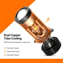 Heyword 2pcs Y6D Lens H4 LED Headlights Universal 12V Car Lights High Beam Integrated Y7 Type Universal Bulbs Suitable For Cars & Motorcycles - Y7 - View 4