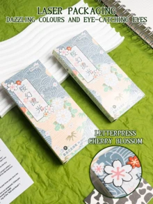 Pulpen Rollerball Tinta Cair Sakura, Pulpen Gel Kapasitas Besar Cepat Kering, Pulpen Hitam Ujung Jarum untuk Mencatat & Latihan Ujian - 6 tabung/kotak - View 2