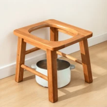 1 Pieza Asiento de Yoni de Madera, Taburete de Vaporización en V de 15.7 Pulgadas, Asiento Yoni de Madera de Ciprés con Cuatro Patas, Diseño Ergonómico de de Reloj, para Uso en Hogar, Spa y Rituales de Bienestar - 1 - Ver 1