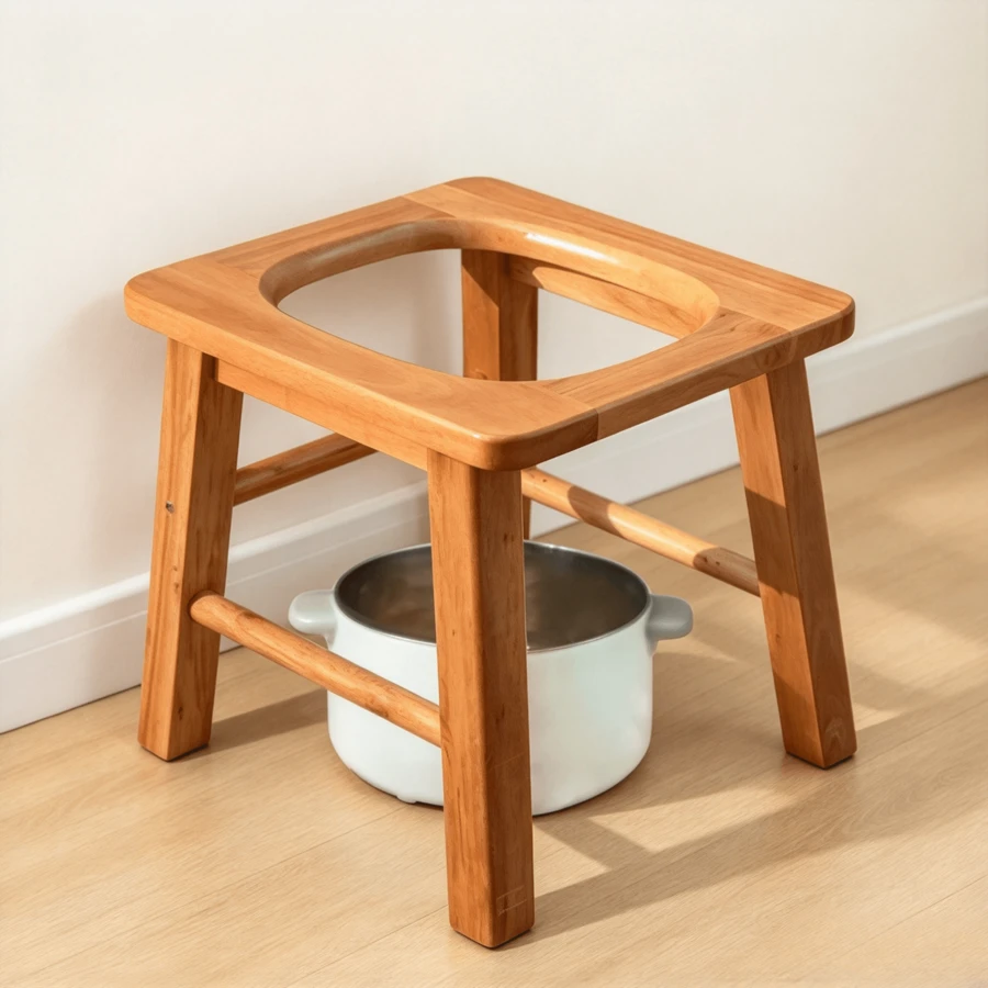 1 Pieza Asiento de Yoni de Madera, Taburete de Vaporización en V de 15.7 Pulgadas, Asiento Yoni de Madera de Ciprés con Cuatro Patas, Diseño Ergonómico de de Reloj, para Uso en Hogar, Spa y Rituales de Bienestar - 1 - Ver 1