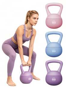 1pc Soft Kettlebell, PVC Soft Weight Kettlebell, Anti-Collision Design, Multiple Weight Options, Comfortable Grip, Durable, Home Gym Fitness Equipment, Suitable For Strength Training, Body Shaping And Butt Lifting, Christmas Gift And Holiday Gift. - Random Color - View 1