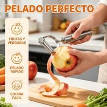 Stainless Steel Vegetable Peeler With Double Swivel Blade, 17 Cm, Compact And Durable, Easy To Use And Clean - Silver - View 2