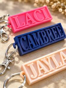 Customized Acrylic Name Keychain, Personalized Father's Day Customized Acrylic Name Keychain, Customized Letter Keychain, Customizable Bag Pendant, Birthday - Multicolor - View 7
