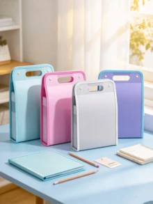 1pc 13-Layer Z-Style Accordion File Bag With Edge Binding, Multi-Layer Document Organizer, Student Classification Storage, Semi-Transparent Exam Paper & Material Bag - Multicolor - View 4