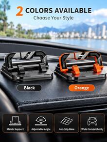 2-In-1 Car Phone Holder With Temporary Parking Number Plate, Dashboard Phone Mount, 360° Rotatable Navigation Bracket, Anti-Slip Car Phone Holder, Car Interior Accessory, Suitable For Daily Driving - A - View 8