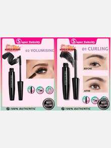THE FACE SHOP Freshian Mascara Set 2 Pack (Memberi Volume + Memanjangkan), Tahan Air, Melengkungkan, Hadiah Makeup Mata Korea - MultiWarna - View 1