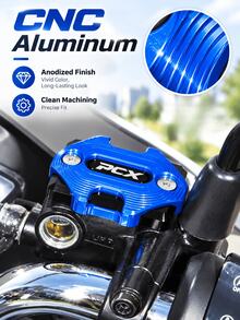 CNC Aluminum Alloy Brake Fluid Reservoir Cap For PCX125 PCX160, Motorcycle Front Brake Master Cylinder Cover, Anodized Alloy Handlebar Decorative Protective Cover, Scooter Racing Style Modification Accessory, Motorcycle Upgrade Part, High-End Styling Cover Kit - A - View 8