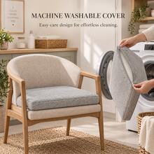 Premium 50x50 Cm Seat Cushion – Modern Soft-Textured Pad For Chairs, Sofas, And Benches – Non-Slip Bottom Indoor Floor Pillow - Grey - View 3