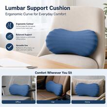 Ergonomic Wave-Shaped Lumbar Support Pillow, Soft Memory Foam Back Cushion, Suitable For Office Chair, Car Seat, Sofa, Bed Back Support - Wavy Lumbar Support - View 8