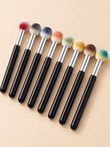 Kuas Spons Bulat untuk Seni Kuku, Gagang Hitam, Alat untuk Memadukan dan Menepuk Gradien Ombre untuk Desain Manikur Gel Polish - A - View 2