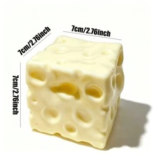 1 buah Mainan Squishy Keju Baru, Bola Keju Persegi Squishy, Bahan Realistis Tidak Memantul, Bola Keju yang Dapat Diremas, Hadiah Sempurna untuk Semua Festival: Ulang Tahun, Natal, Halloween, Paskah - MultiWarna - View 6