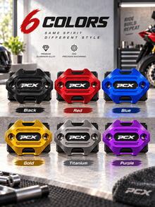 CNC Aluminum Alloy Brake Fluid Reservoir Cap For PCX125 PCX160, Motorcycle Front Brake Master Cylinder Cover, Anodized Alloy Handlebar Decorative Protective Cover, Scooter Racing Style Modification Accessory, Motorcycle Upgrade Part, High-End Styling Cover Kit - A - View 10