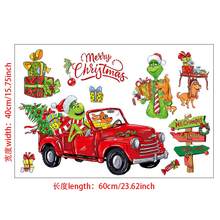 Funko Merry Grinchmas Wall Decal, Self Adhesive Christmas Grinch Sticker, Multiple Patterns Wall Art For Living Room Holiday Decor - 60x40cm - View 12