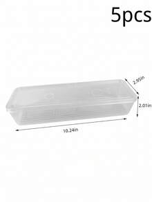 1pc Rectangular Herbal Fresh-Keeping Box, Stackable Refrigerator Vegetable Storage Container With Ventilated Lid, Suitable For Green Onion, Cilantro, Celery, Asparagus And Other Vegetables, Transparent Refrigerator Organizer Box, Suitable For Kitchen Meal Prep - Multiple Colors and Styles - View 13