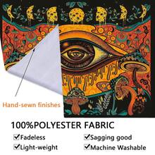 Bohemian Tapestry Wall Decor With Giant Eye And Melting Mushroom Pattern, Living Room Bedroom Background, Halloween Decoration - Multicolor - View 7