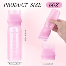 1/2pcs Refillable Hair Oil Bottles With Precision Applicator, Suitable For Hair Oil, Serum, Professional Salon Use, Refillable Styling Product Bottles - Standard Model - View 2