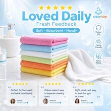 Face Towels 6/18/36pcs, Super Soft Skin-Friendly Facial Towels, Suitable For Sensitive Skin, 10x10 Inch Large And Small Facial Cleansing Cloths, Reusable Washable Makeup Remover Cloths, Easy To Rinse Multi-Color Facial Cleansing Towels - Multicolor - View 7