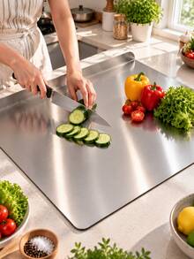 Thickened Stainless Steel Cutting Board Fruit Board Chopping Board Commercial Large Size Multi-Functional Multi-Scenario Use Kneading Mat Baking Mat Christmas Halloween Baking Tools - View 15