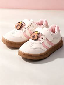 2026 New Girls' Kids' Sports Shoes, Thick-Soled Running Loafers For Big Kids, All-Season Comfortable Fashion Hook-And-Loop Capybara Design - Pink - View 13