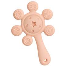 Silicone Baby Rattle Teether For 6-12 Months, Teething Toy With Rattle, Sensory Textures, Easy To Grip, , 1 Piece - Multicolor - View 12