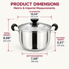26cm Korean Minimalist Stainless Steel Soup Pot With Lid, Compact Daily Cooking Pot - View 8