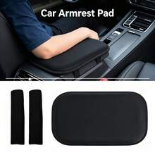 Premium Black Thickened Car Armrest Pad, Ultra-Soft And Comfortable, Essential For Road Trips. This Soft And Comfortable Armrest Pad Provides A Great Driving Experience, Relaxes Arms, And Is Easy To Install. Suitable For Rear-Opening Armrest Boxes - Multicolor - View 6