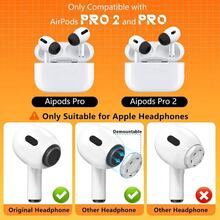 4 Pairs Replacement Ear Tips Compatible With Airpods Pro 2nd/1st (White/Black) Built-In Dust Guard Screen,Silicone,With Portable Storage Box & Cleaner Pen,4 Size (XS/S/M/L) - View 7