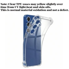 Transparent Shockproof Silicone Soft Back Cover Compatible With Samsung Galaxy Phones, Waterproof, Anti-Fall, Anti-Scratch, Reinforced Corners, Anti-Drop Phone Case Android Compatible With Galaxy S26/S25/S24/S23/S22/S21 Ultra/A56/A57; 10Pro XL/10 Pro/9A/8/7/6 And Other Models; Compatible With Apple 18 Pro Max/17 Pro Max/11/12/12 Pro Max/13/13 Pro Max/14 Pro Max/15 Pro Max/16 Pro Max And Other Models International Version, Not Domestic Version - Clear - View 6