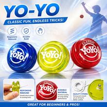 Multi-Color Responsive Yo-Yo Toy, High-Bounce Anti-Drop Plastic Yo-Yo, Classic Trick Play Toy, Suitable For Leisure And Entertainment Interactive Play - Multicolor - View 1