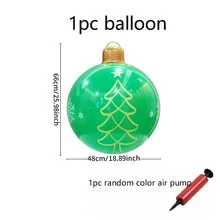 Extra Large Inflatable Christmas Ball Giant Red & Green Holiday Decoration Ball With Snowman, Reindeer, Gift Patterns PVC Material Outdoor/Indoor Party Decoration Ideal Choice For Event Planning - Multiple Styles - View 12
