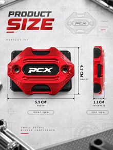 CNC Aluminum Alloy Brake Fluid Reservoir Cap For PCX125 PCX160, Motorcycle Front Brake Master Cylinder Cover, Anodized Alloy Handlebar Decorative Protective Cover, Scooter Racing Style Modification Accessory, Motorcycle Upgrade Part, High-End Styling Cover Kit - A - View 11