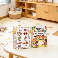 27pcs Kids Alphabet Flash Cards, Double Sided Letter Picture Word Learning Cards, Preschool Early Educational Phonics Flashcards - Multicolor - View 3