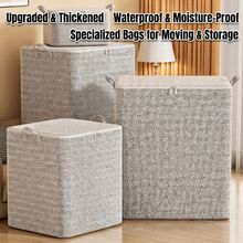 1pc Gray Large Capacity Storage Bag, Clothing Storage Bag, Miscellaneous Storage Bag, Dual-Way Alloy Zipper, Sturdy Handle, Soft Fabric, Precise Zipper, Suitable For Home Miscellaneous Storage, Clothing Organization, Seasonal Bedding Storage - Grey - View 6