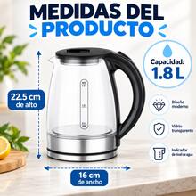 1.8L Transparent Glass Electric Kettle With Integrated Blue LED Light In The Base,  Heat-Resistant Glass, Fast Heating, Modern Design, Multifunctional Kettle For Preparing Hot Water, Tea, And Coffee, Ideal For Home Use. - View 5