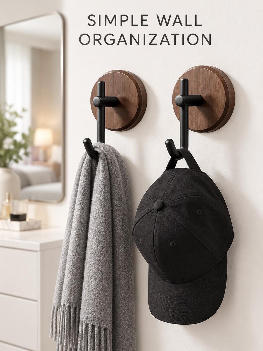 Multifunctional No-Drill Wall Mount Hook, Adhesive Wall Storage Hook, Glue Not Included, Glue Required For Installation, Clothes, Coats, Towels, Bags, Keys, Hats Hanging Rack, Space-Saving, Vertical Wall Storage, Keep Home Organized, Suitable For Entryway, Bathroom, Bedroom, Closet, Dorm, Apartment, Behind Door Wall, Student Back To School, Dorm Storage Essential, Halloween Decoration Hanging, Christmas Home Organization Practical Gift