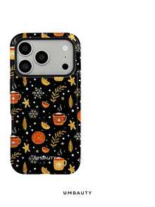UMBAUTY 1pc Black Background With Warm Winter Christmas Pattern Design, Compatible With Phone 18 Pro Max, 11/12/13/14/15/16/18 Pro/Pro Max/Plus/Mini/17e. This High-End, Fashionable And Fun Phone Case Is Suitable For Men And Women, Ideal Gift For Girlfriend On Easter, Spring, Wedding Season And Birthday - Black - View 7