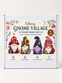 3D Beaded Gnome DIY Handmade Kit, Includes Colorful Beads And Step-By-Step Guide, Craft Beading Project Set For Adults And Teens, Creative Hobby Gift, Holiday Birthday Present And Home Decor - Multicolor - View 12