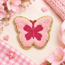 1pc Beautiful Gold Glitter Border Butterfly Applique, Sticker Patch For Jacket Backpack Hat Clothing DIY Decoration - Multicolor - View 8