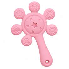 Silicone Baby Rattle Teether For 6-12 Months, Teething Toy With Rattle, Sensory Textures, Easy To Grip, , 1 Piece - Multicolor - View 13