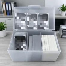 Ins Large Capacity Storage Box Frosted Flip Lid Desktop Transparent Storage Multi-Function Small Card Organizer Dust-Proof Storage Box Photocard, Photo Cards, Arirang, Bts21 Accessories, Bangtan, Photo Card, Photocard Collectible Photo Cards & Storage Box Lomo Cards Lomo, Decorative Postcards, Art Print - A - View 5