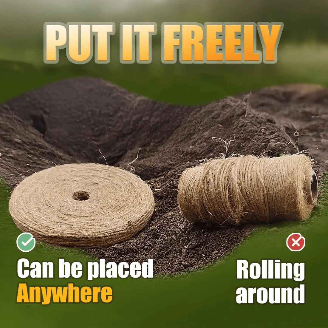 150m/300m 2mm Jute Rope Round Coil, Suitable For Handicrafts, Gardening, Gift Wrapping, Wedding Decoration, Packaging Materials, Christmas Knitting, Tassel Decoration - C-Yellow - View 1
