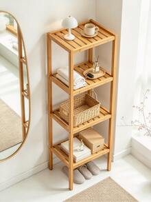 Bamboo Storage Rack, 4-Tier/3-Tier Freestanding Shelving Unit, Multifunctional Plant Stand Display Organizer,Bathroom Shelf, For Bathroom Living Room Kitchen Hallway, Easy To InStall,Space Saving Home Storage Shelf, 3 Sizes Optional - View 2
