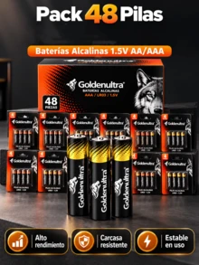 48 pz Alcalina Batería/Pila AAA, 1.5V, Paquete 48 piezas, Para Aparatos, Controles, Lámparas, Juguetes, Alto rendimiento - aaa - Ver 2