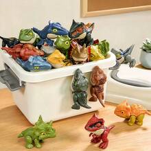 1pc-Finger Biting Dinosaur Toy, No-Hurt Design, Movable Joint Mini Dino, Pocket Size Interactive Prank Fidget Toy For Kids, Party Gift - Multicolor - View 5
