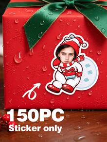 Custom Face Christmas Snowman Stickers, Personalized Photo Stickers With Custom Face For Gift Wrapping, Christmas Present Boxes, Gift Bags, Holiday Party Favors, Custom Name Gift Labels, Christmas Decorations - Multicolor 2 - View 21