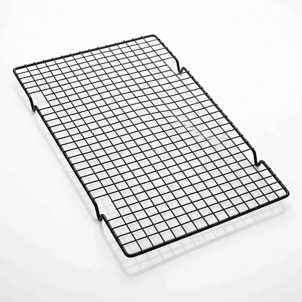 1pc Non-Stick Black Baking Cooling Rack, Iron Cake Bread Cooling Grid, Kitchen Baking Tool Accessory - View 1