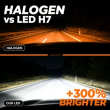 Heyword 2入 CSP LED 霧燈/大燈 H1、H7、H9、H11、9005、9006、HB3、HB4，配備 6000K 白光 LED 燈珠 - White - 查看 2