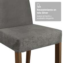 Madesa Cheryl Dining Set With Table And 6 Chairs In Brown/Cream/Imperial - Brown, Cream and Gray - View 7