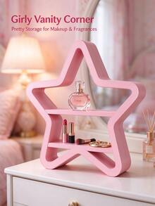 Rak Parfum Meja 2 Tingkat Bertema Natal, Dapat Menampung Parfum, Lipstik, dan Peralatan Rias, Penyimpanan & Pajangan Multifungsi, Rak Pajangan & Penyimpanan Hemat Ruang Berbentuk Bintang yang Modis, Cocok untuk Kamar Tidur, Ruang Tamu, dan Kantor - MultiWarna - View 3